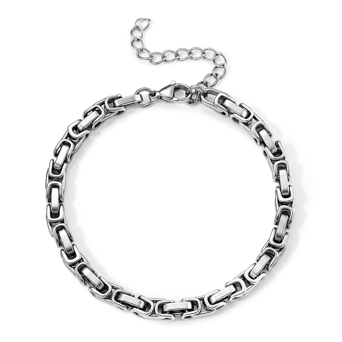 Fancy Chain Bracelet in Stainless Steel (7.5-9.5 Inch)