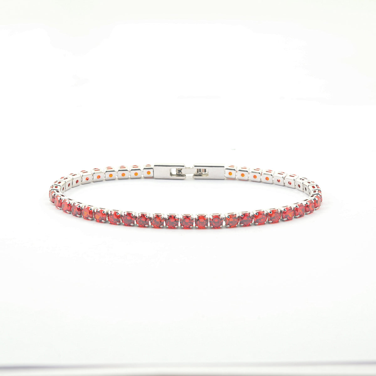 Simulated Aquamarine Diamond Tennis Bracelet in Silvertone (7.50 In) 15.10 ctw