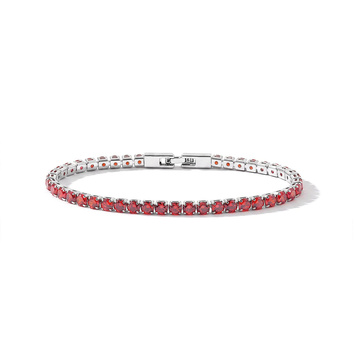 Simulated Aquamarine Diamond Tennis Bracelet in Silvertone (7.50 In) 15.10 ctw