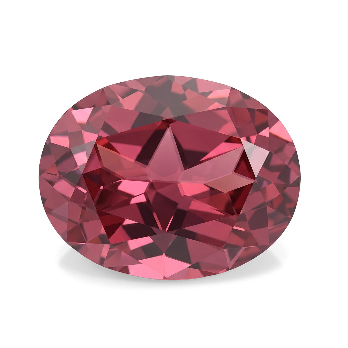 Raspberry Zircon Oval 9x7 Faceted Cut 4A 2.00 ctw