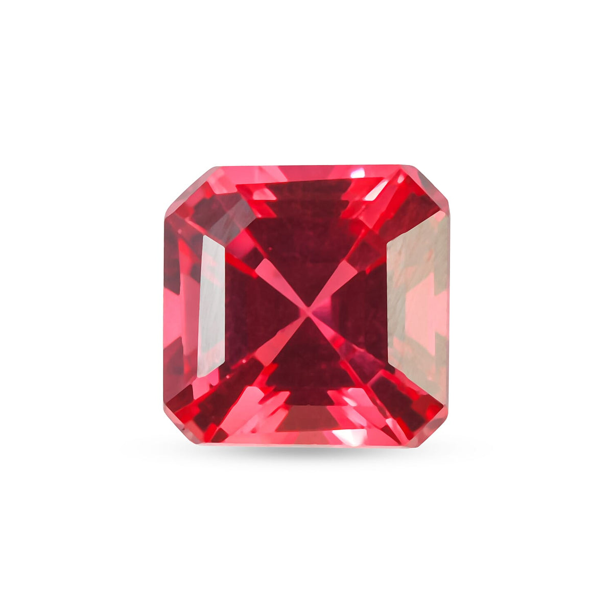 Lab Grown Padparadscha Sapphire (Oct 6x6 mm) 1.29 ctw