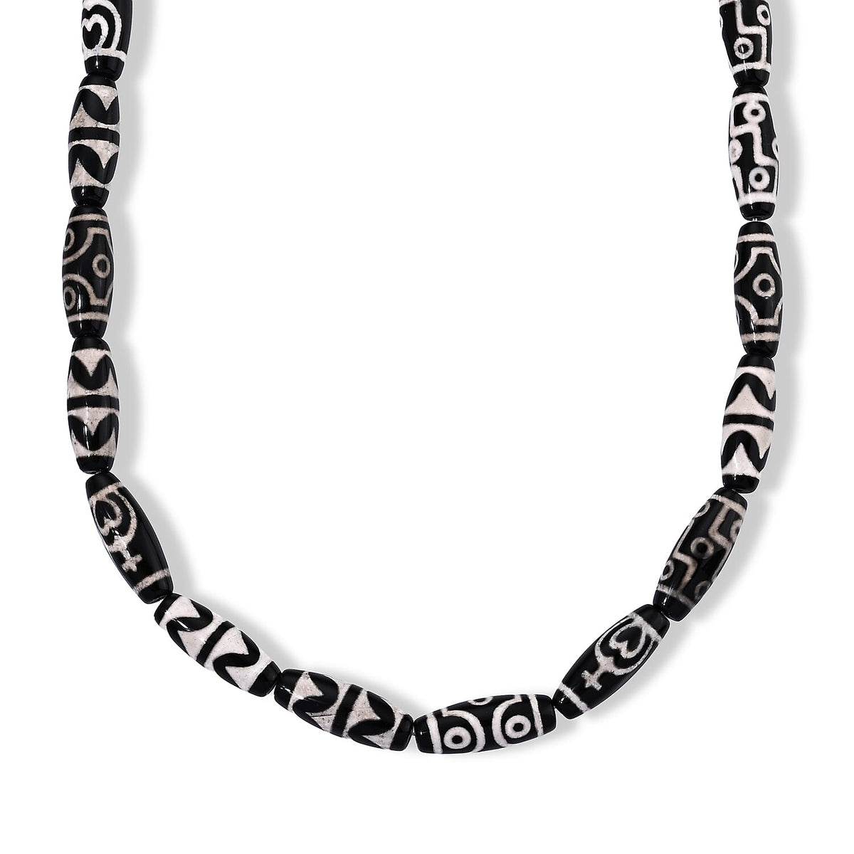 GCS Black Agate 335.00 ctw Beaded Strand 15 Inches
