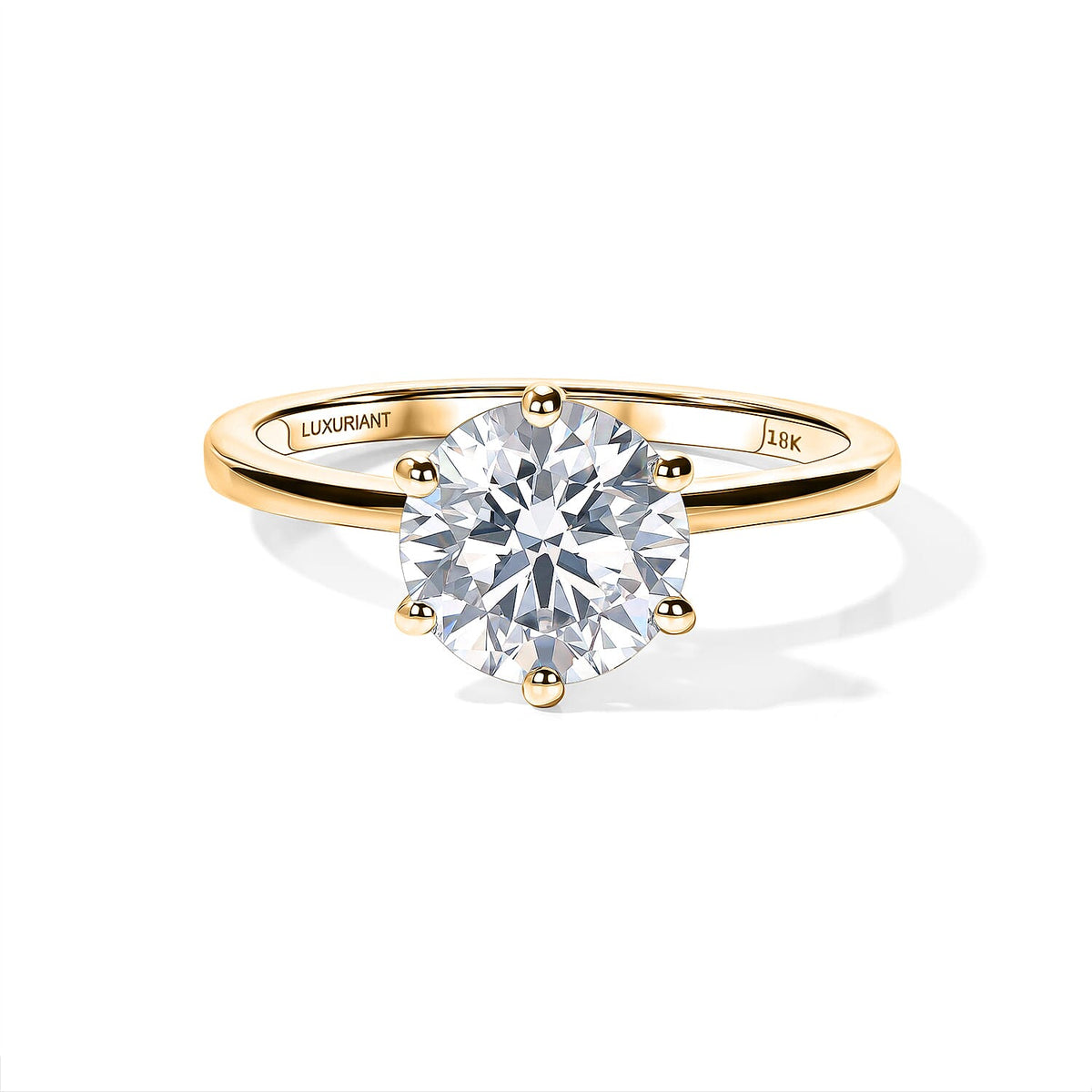 Luxuriant Lab Grown Diamond Solitaire Ring (E-F VS ) in 18K Vermeil Rose Gold Over Sterling Silver (Size 10.0) 0.25 ctw