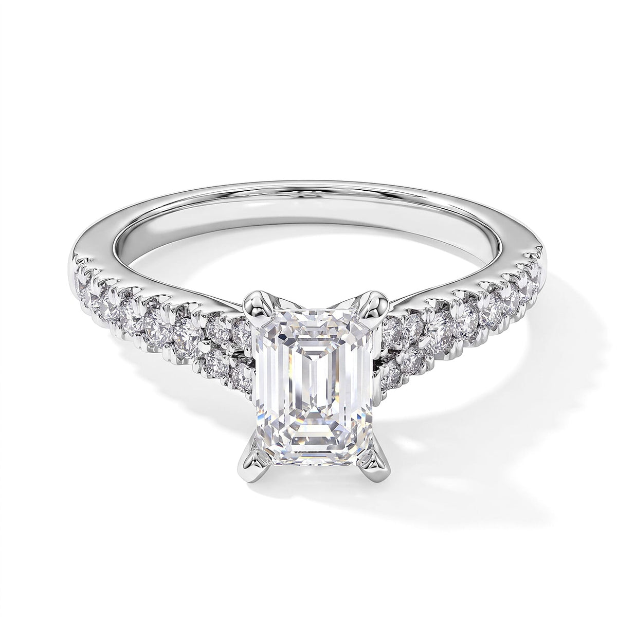 14K White Gold Luxuriant Lab Grown Diamond (G VS) Ring (Size 5.0) 1.25 ctw