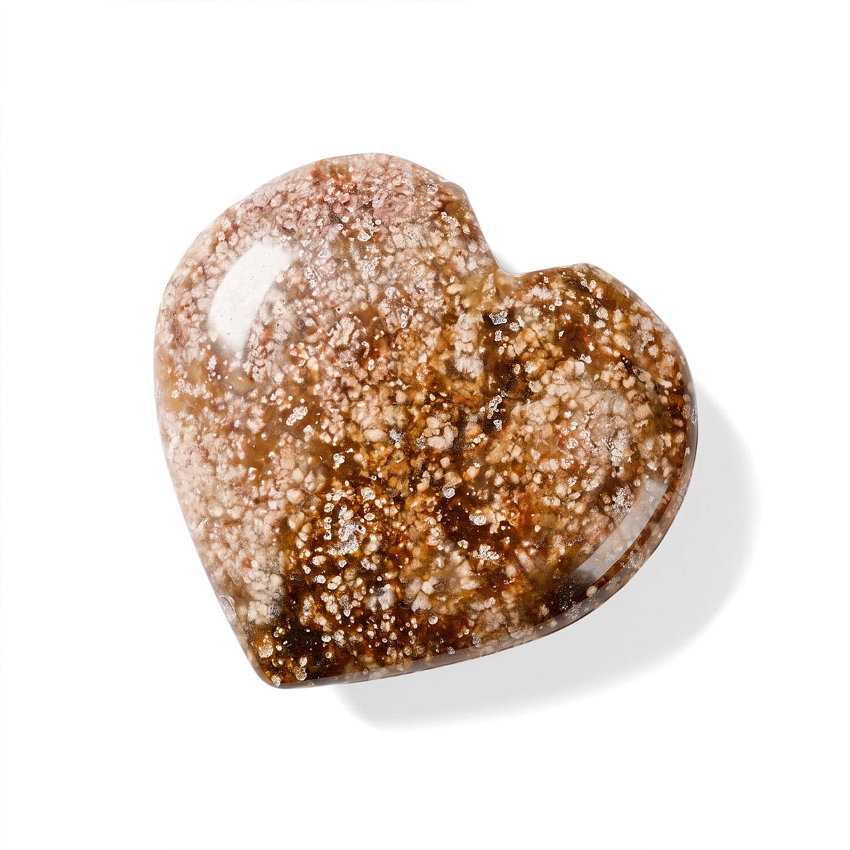 Pink Moss Agate Heart 2 Approx 380Ctw