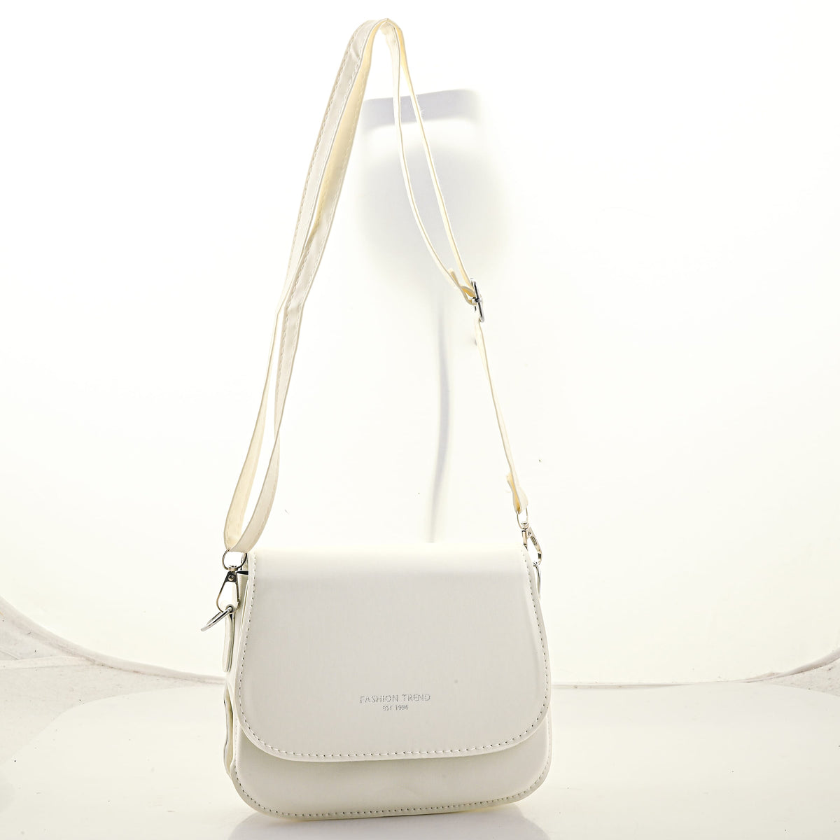 Closeout Lilac Faux Leather Flap Crossbody Bag