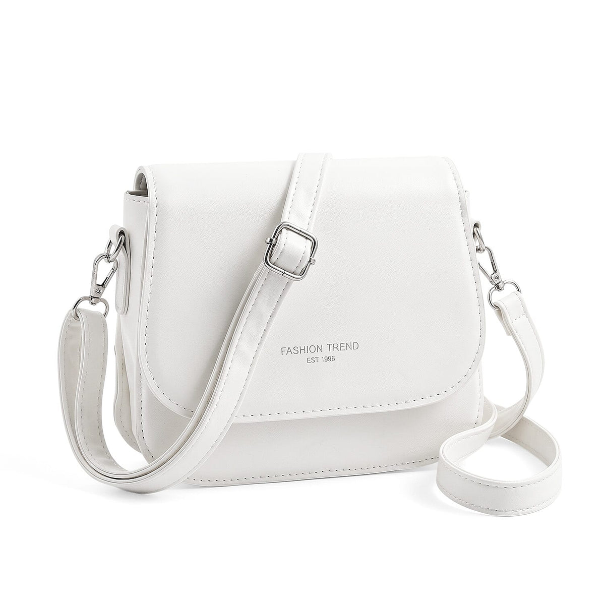 Closeout Lilac Faux Leather Flap Crossbody Bag
