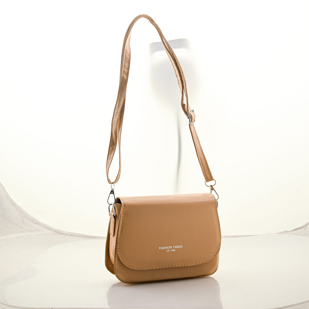 Closeout Lilac Faux Leather Flap Crossbody Bag