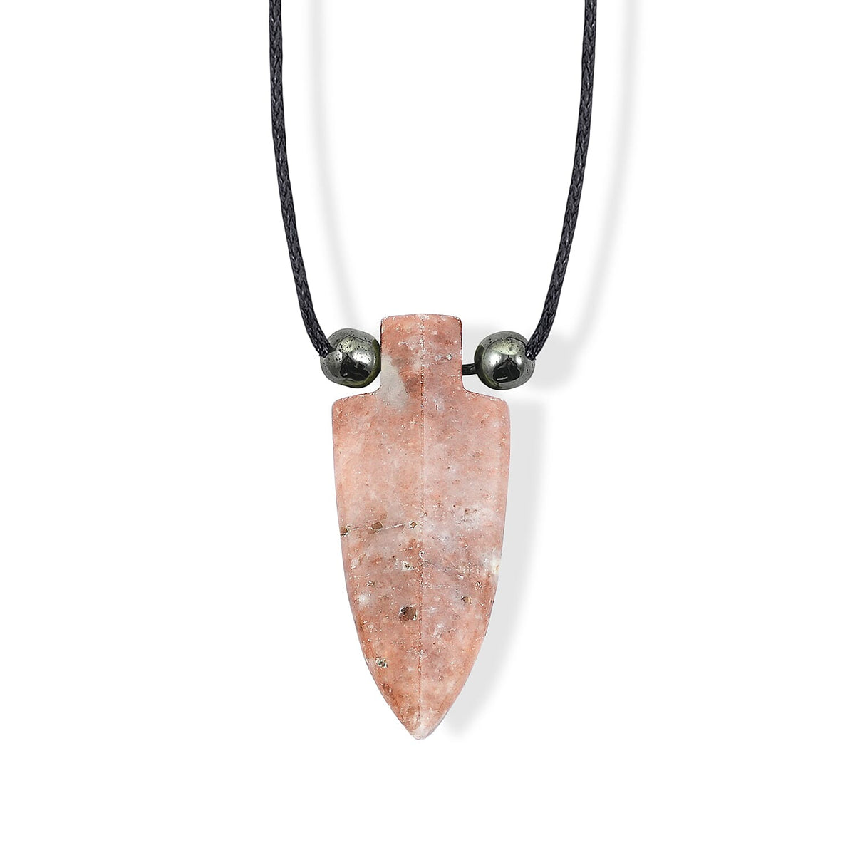 Arrowhead Artistic Jasper and Lava 32.00 ctw Cord Necklace (Adjustable)