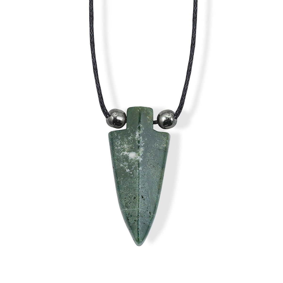 Arrowhead Artistic Jasper and Lava 32.00 ctw Cord Necklace (Adjustable)