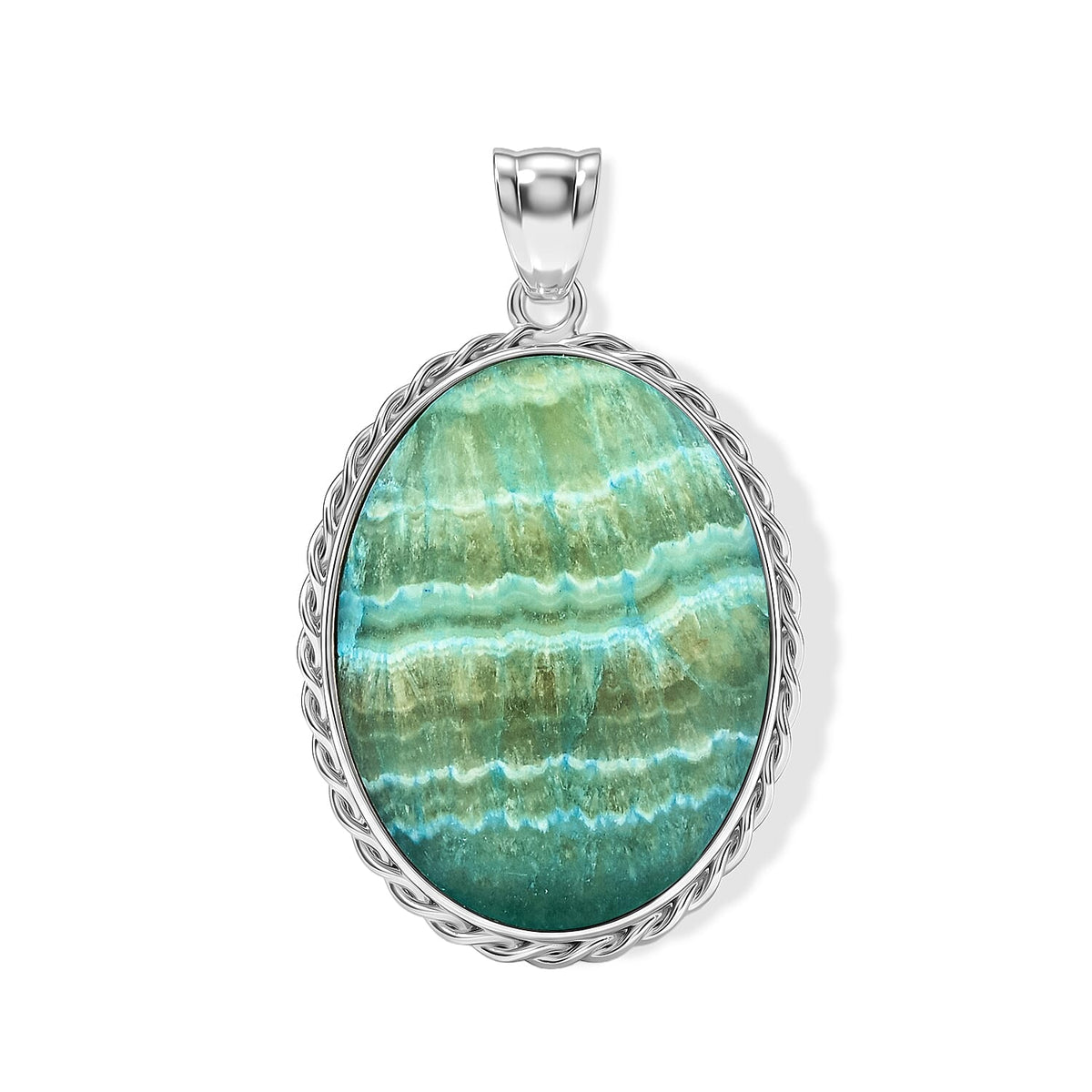Purple Quartz Pendant Pure White Brass 61.00 ctw