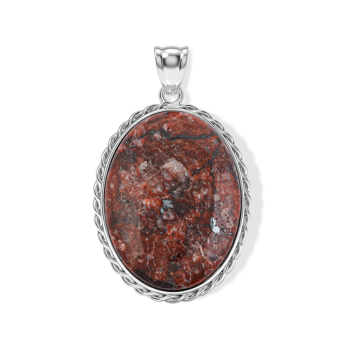 Purple Quartz Pendant Pure White Brass 61.00 ctw