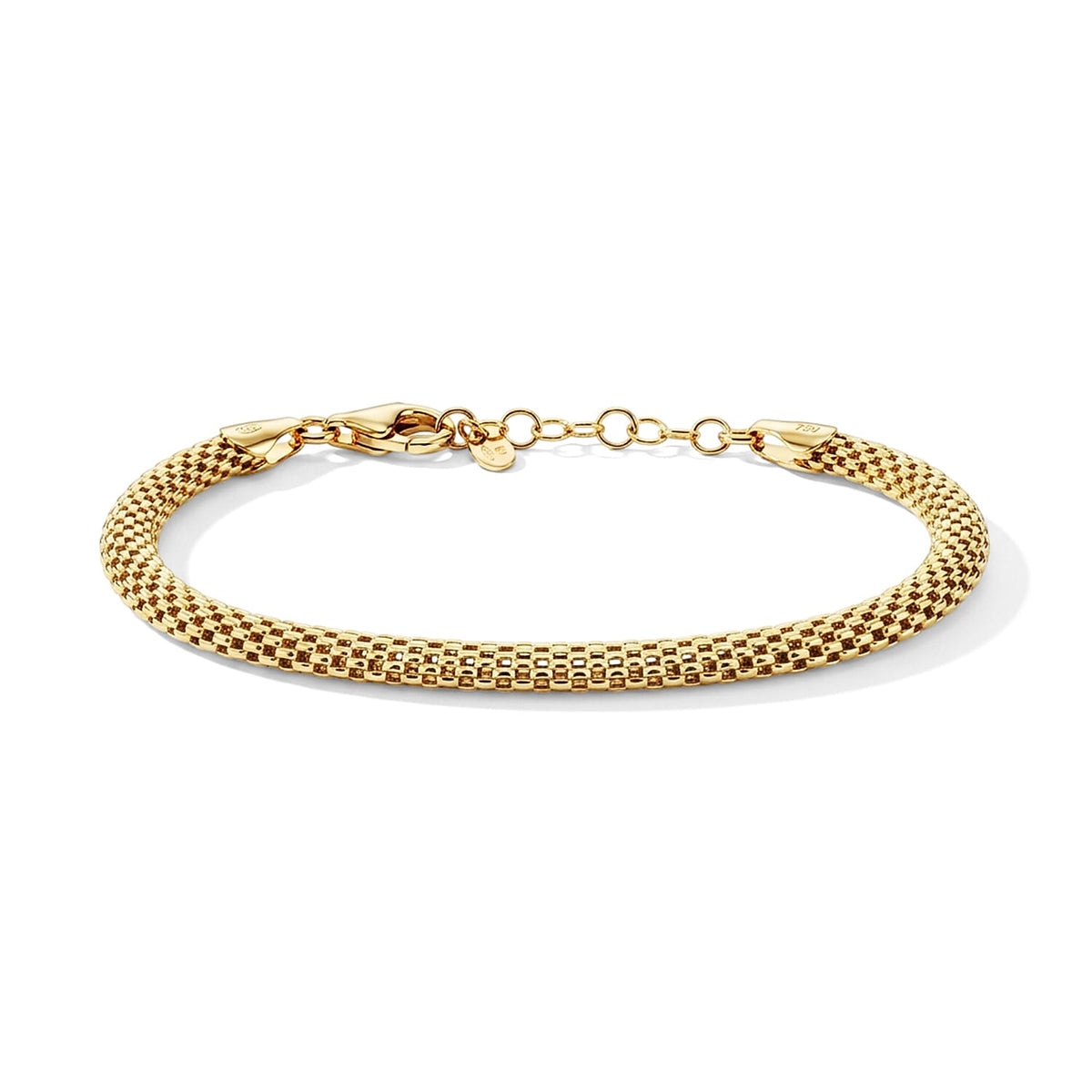 La Bella Italian Chain Bracelet in 14K Yellow Gold Over Sterling Silver (7-8In) 5.86 Grams