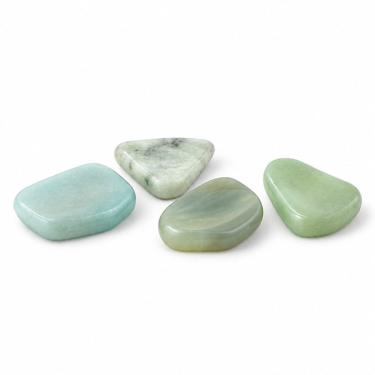 Prehnite Worry Stone (One Stone Per Purchase) (Style/Color Varies)