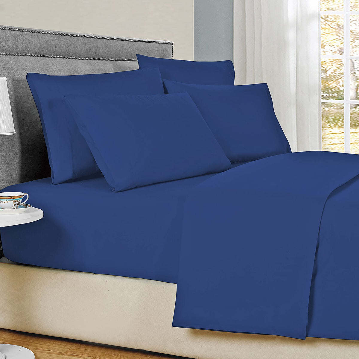 Bibb Home 4-Piece Green Bamboo Sheet Set -Twin
