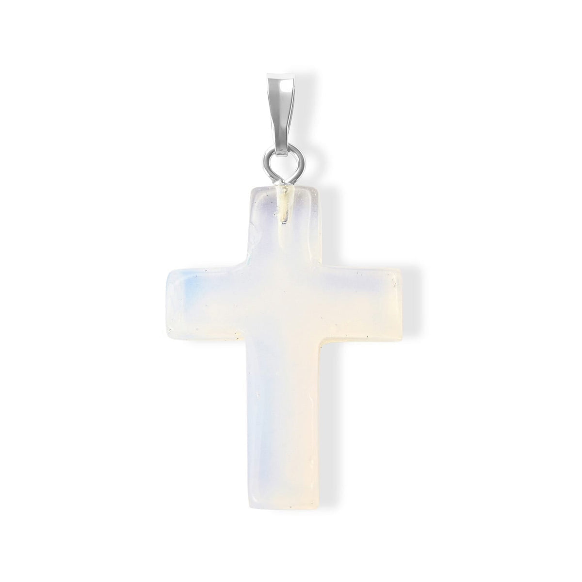 Agate 8.50 ctw Cross Pendant without Chain in Silvertone
