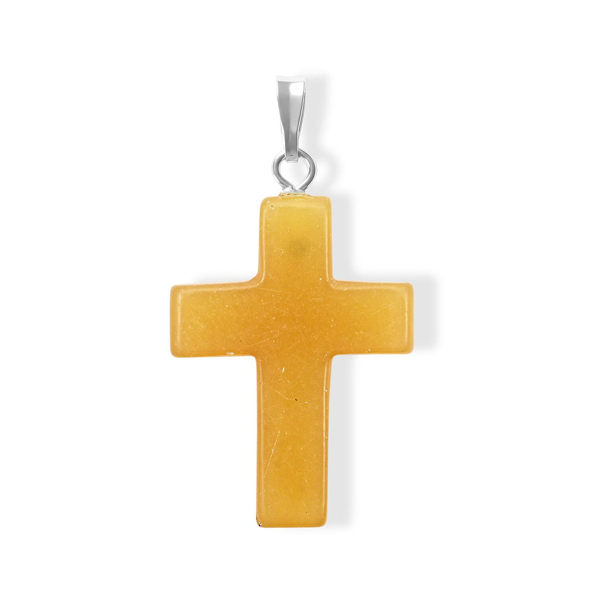Agate 8.50 ctw Cross Pendant without Chain in Silvertone