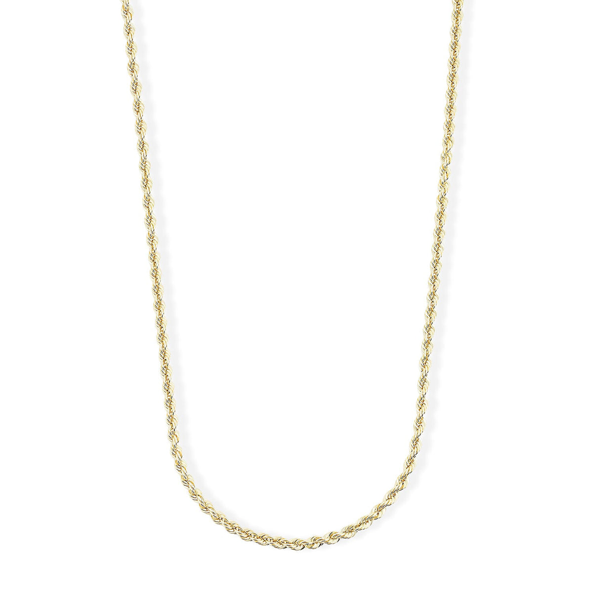 10K Yellow Gold 4mm Rope Chain Necklace (20 Inches) (6.5 g)
