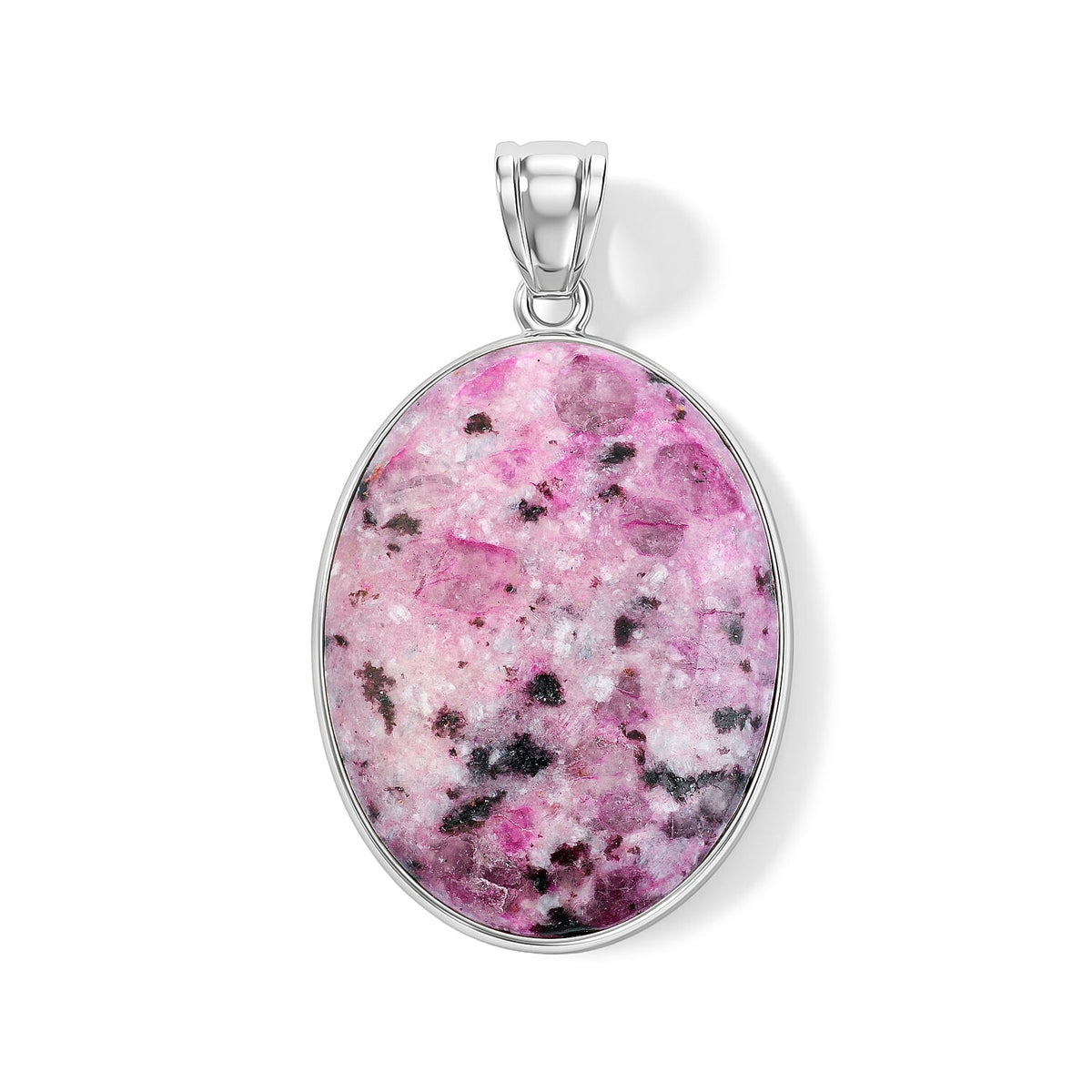 Amazonite 50.00 ctw Oval Pendant Without Chain in Silvertone