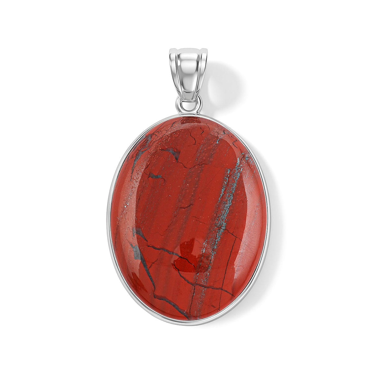 Amazonite 50.00 ctw Oval Pendant Without Chain in Silvertone