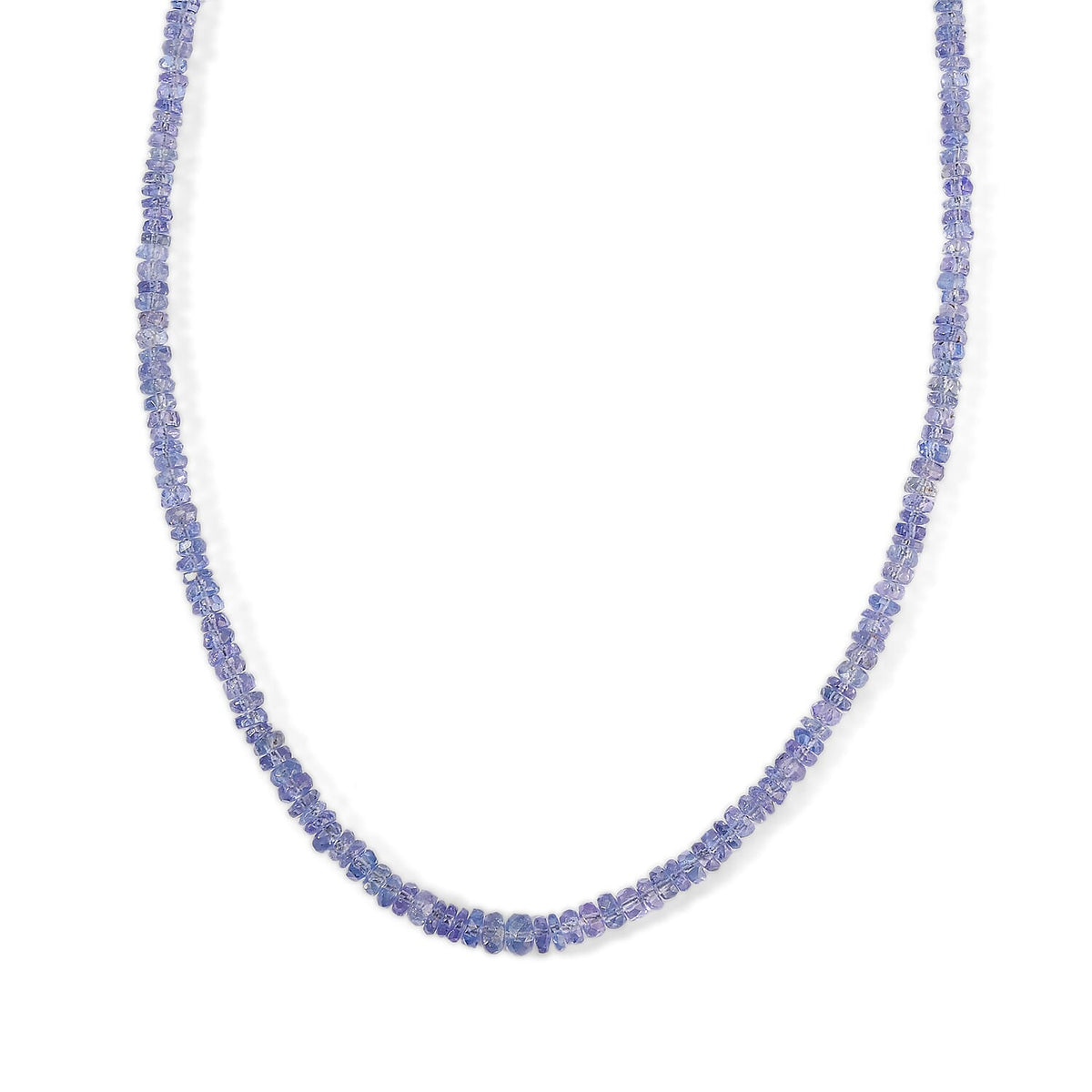 D''Joy Premium Tanzanite 48.40 ctw Necklace in Rhodium Over Sterling Silver 18 Inches