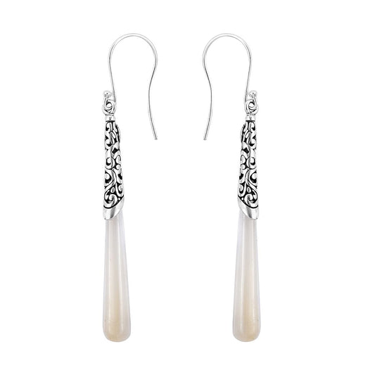 Mother of Pearl Drop Earrings in Sterling Silver 3333014