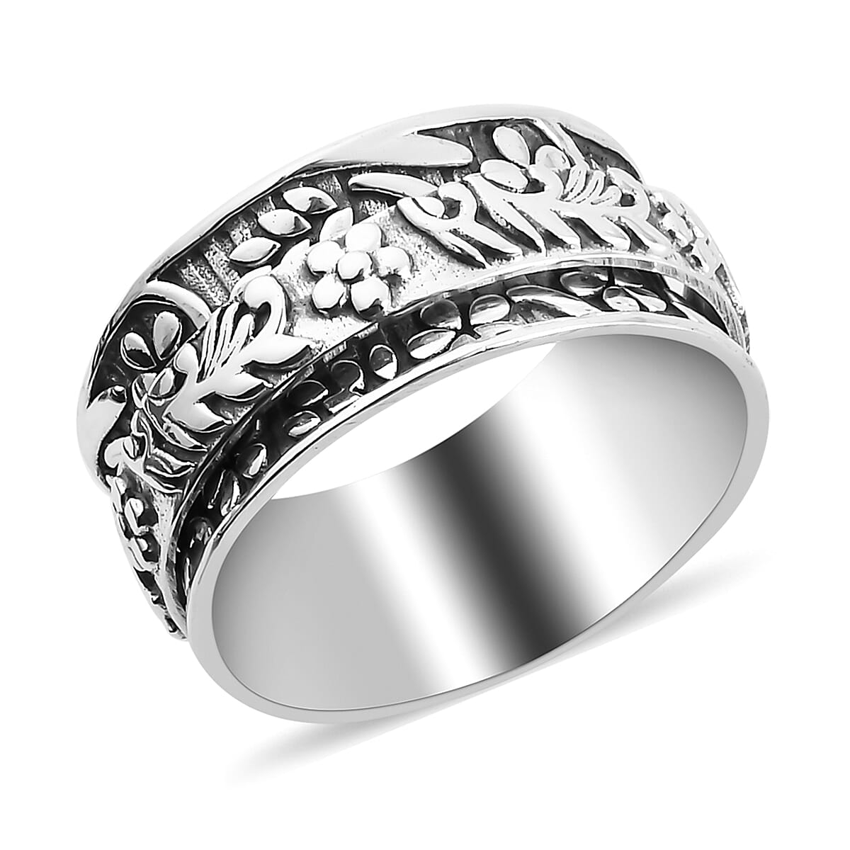 D''Joy Spinner Band Ring in Sterling Silver (Size 7.0) 5.50 Grams