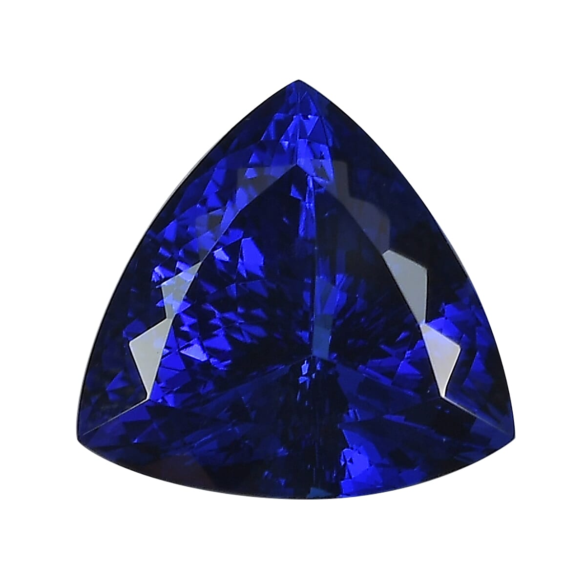Certified and Appraised AAAA Vivid Tanzanite (Trillion Free Size) 3.50 ctw