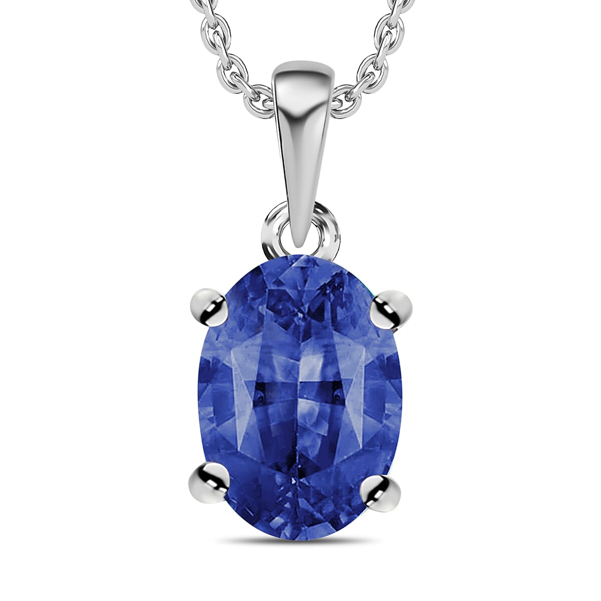Kagem Zambian Emerald Solitaire Pendant Necklace 20 Inches in Platinum Over Sterling Silver 0.80 ctw