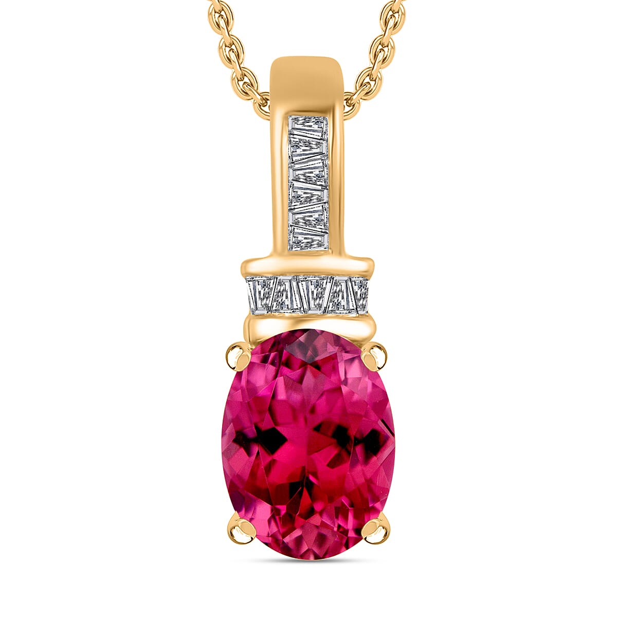 Luxoro Premium Tanzanite and G-H I1 Diamond Pendant Necklace 20 Inches in 14K White Gold 1.40 ctw