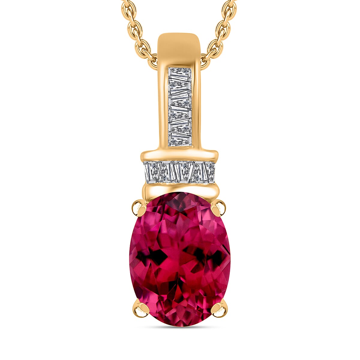 Luxoro Premium Tanzanite and G-H I1 Diamond Pendant Necklace 20 Inches in 14K White Gold 1.40 ctw