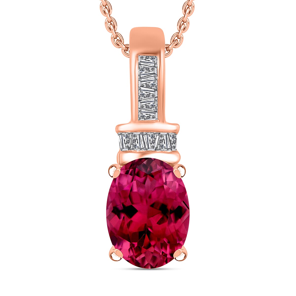 Luxoro Premium Tanzanite and G-H I1 Diamond Pendant Necklace 20 Inches in 14K White Gold 1.40 ctw