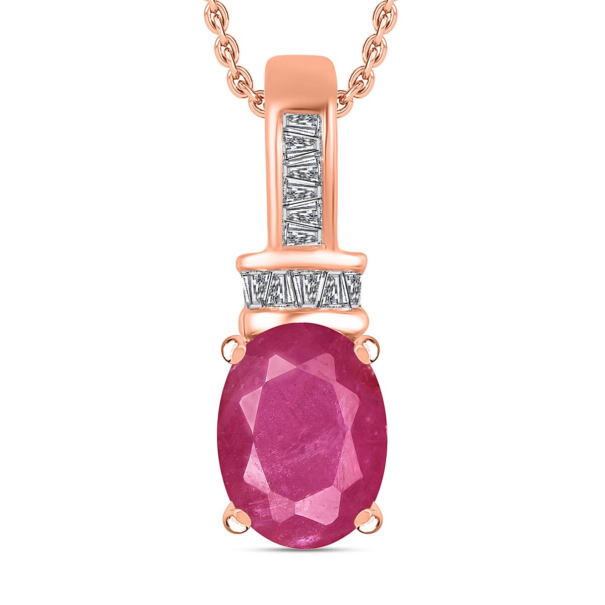 Luxoro Premium Tanzanite and G-H I1 Diamond Pendant Necklace 20 Inches in 14K White Gold 1.40 ctw