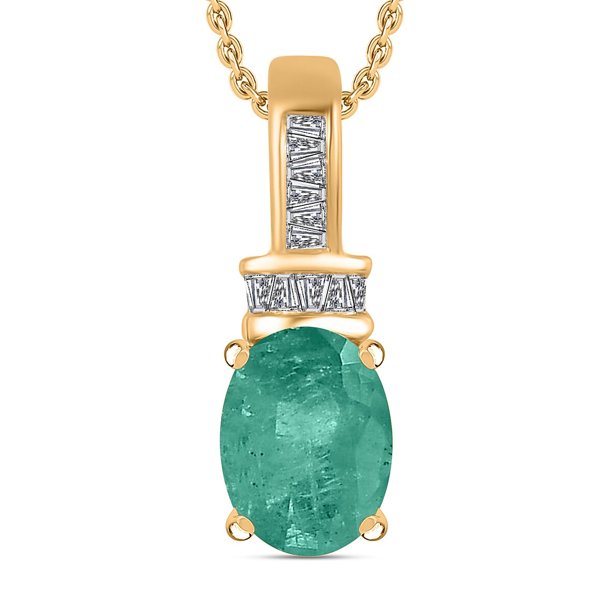 Luxoro Premium Tanzanite and G-H I1 Diamond Pendant Necklace 20 Inches in 14K White Gold 1.40 ctw
