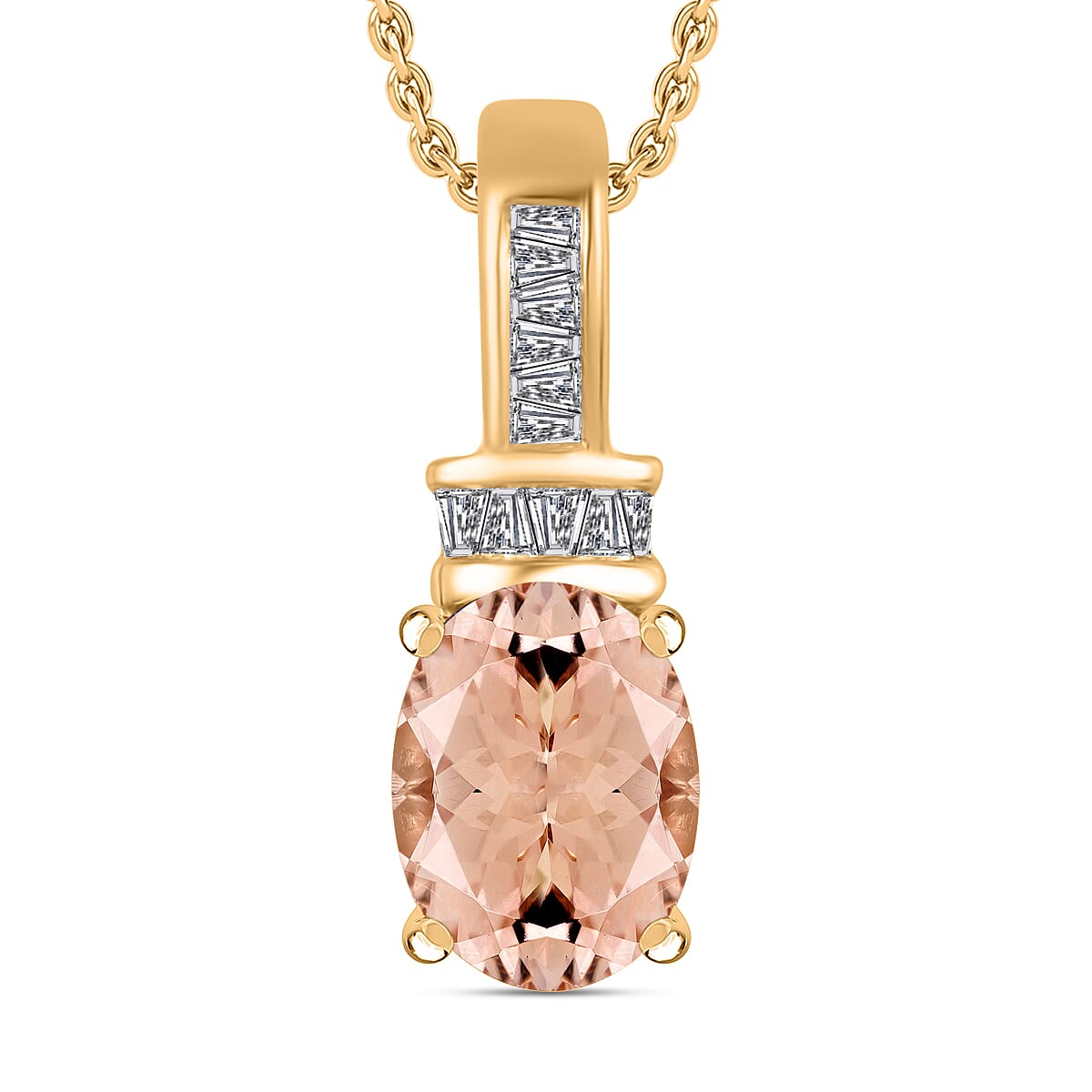 Luxoro Premium Tanzanite and G-H I1 Diamond Pendant Necklace 20 Inches in 14K White Gold 1.40 ctw