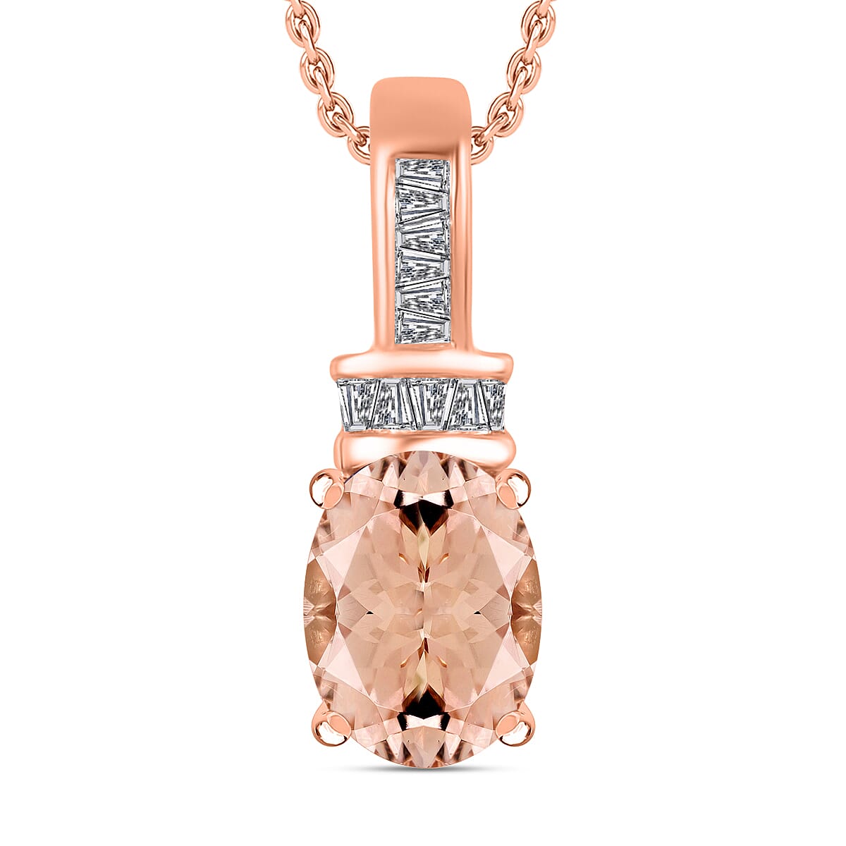 Luxoro Premium Tanzanite and G-H I1 Diamond Pendant Necklace 20 Inches in 14K White Gold 1.40 ctw