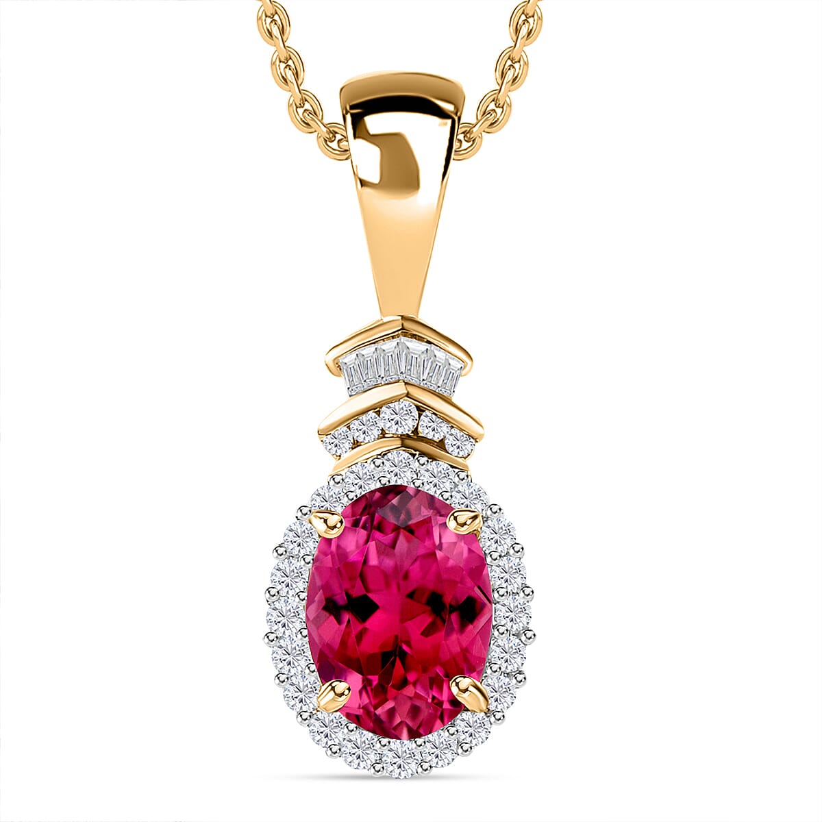 Rhapsody AAAA Tanzanite and E-F VS2 Diamond 1.60 ctw Pendant Necklace 20 Inches in 18K Yellow Gold