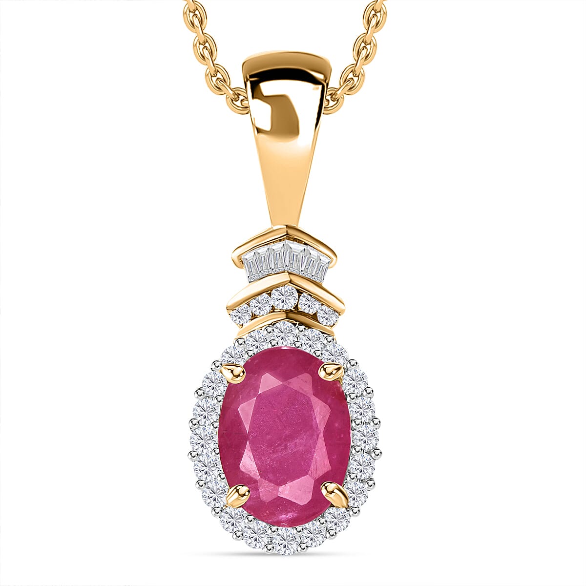 Rhapsody AAAA Tanzanite and E-F VS2 Diamond 1.60 ctw Pendant Necklace 20 Inches in 18K Yellow Gold