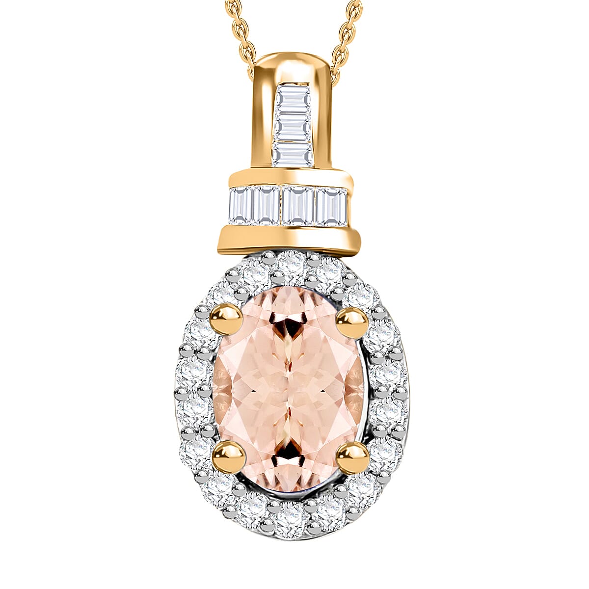 Tanzanite and Diamond 1.00 ctw Pendant Necklace 20 Inches in Rhodium Over Sterling Silver