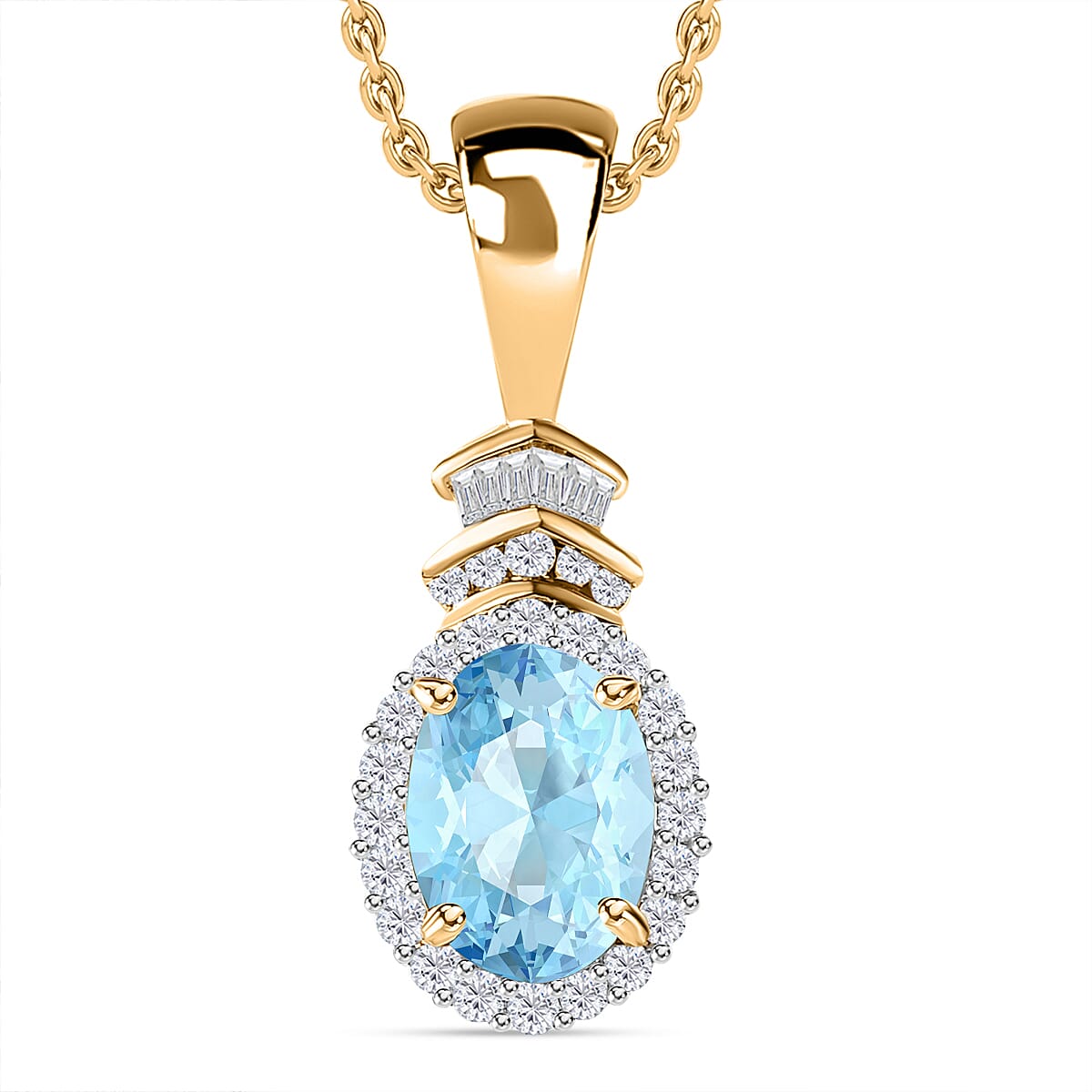 Rhapsody AAAA Tanzanite and E-F VS2 Diamond 1.60 ctw Pendant Necklace 20 Inches in 18K Yellow Gold