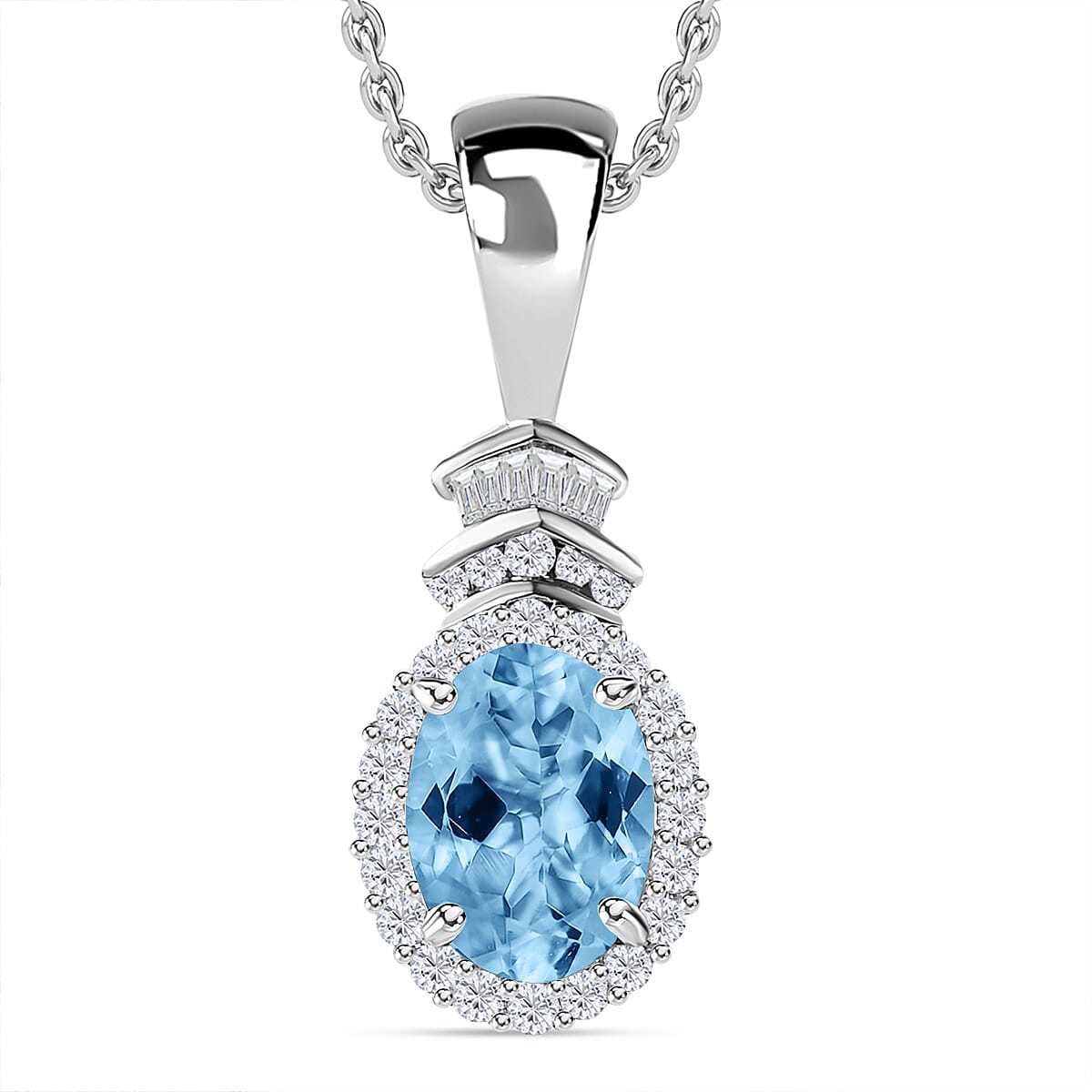 Rhapsody AAAA Tanzanite and E-F VS2 Diamond 1.60 ctw Pendant Necklace 20 Inches in 18K Yellow Gold