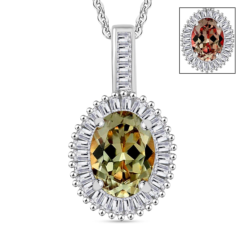 Rhapsody AAAA Turkizite and E-F VS2 Diamond Pendant Necklace 20 Inches in 950 Platinum 1.51 ctw