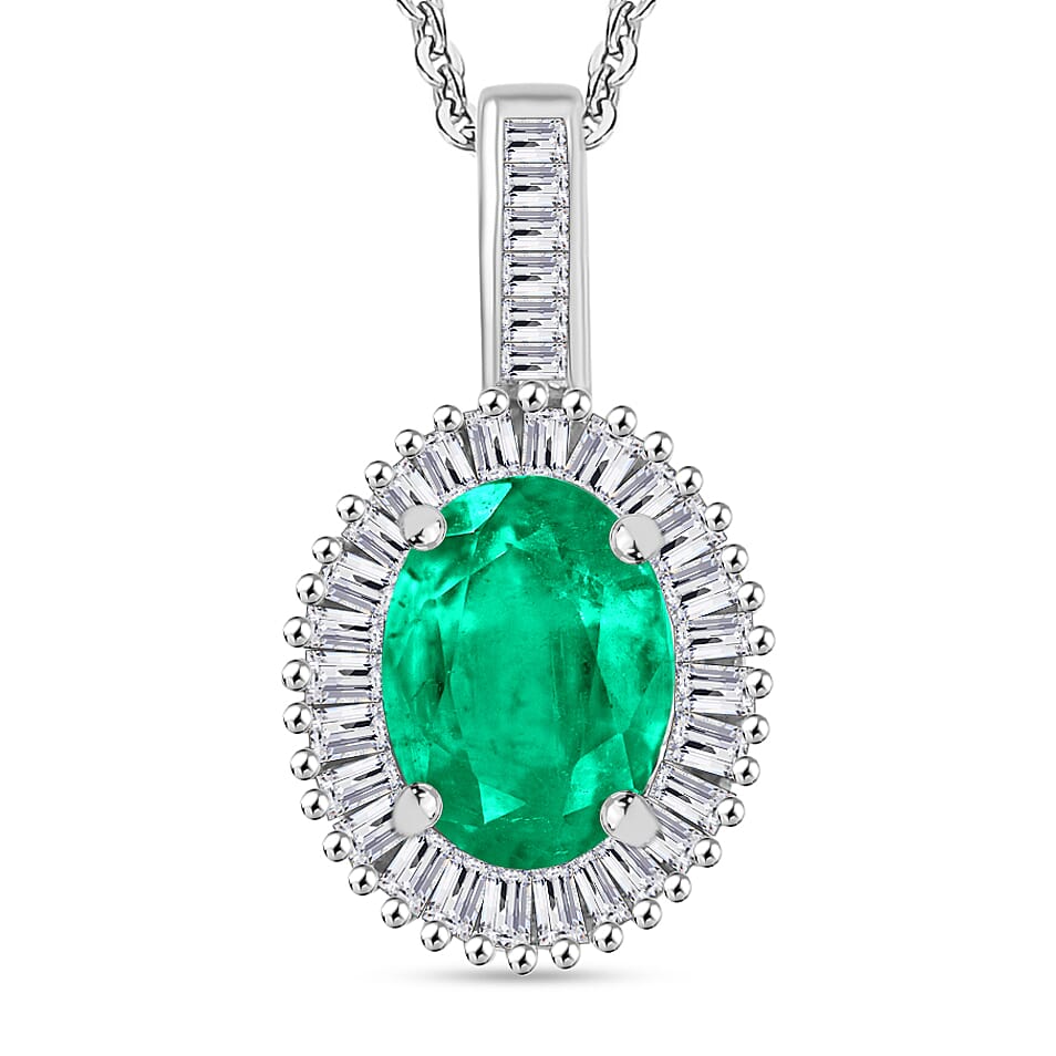 Rhapsody AAAA Turkizite and E-F VS2 Diamond Pendant Necklace 20 Inches in 950 Platinum 1.51 ctw