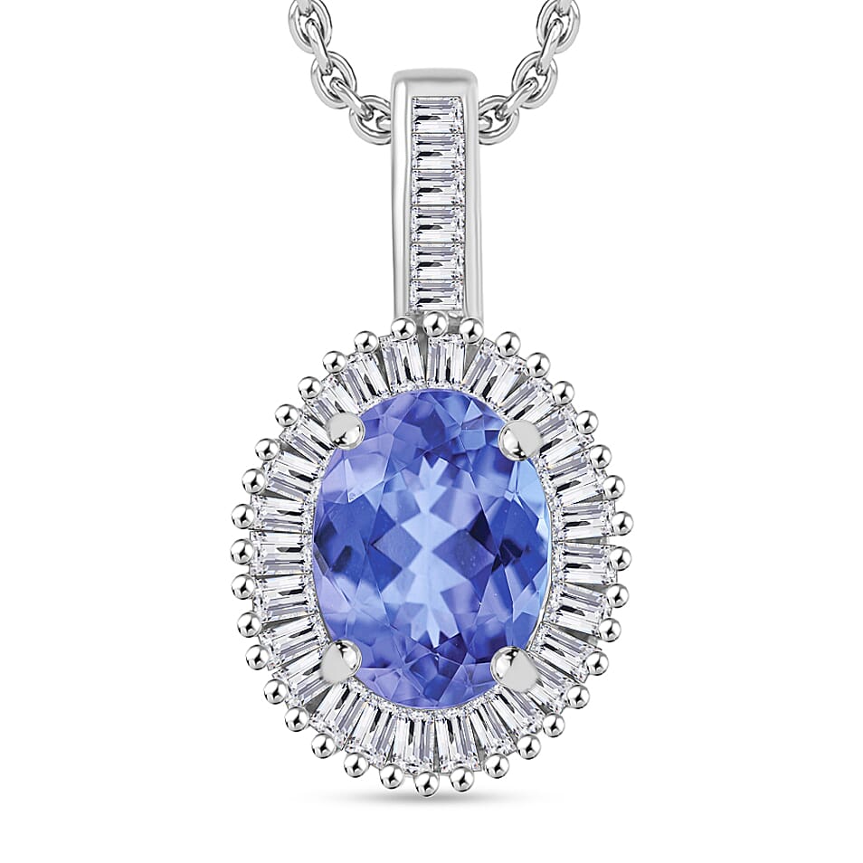 Rhapsody AAAA Turkizite and E-F VS2 Diamond Pendant Necklace 20 Inches in 950 Platinum 1.51 ctw