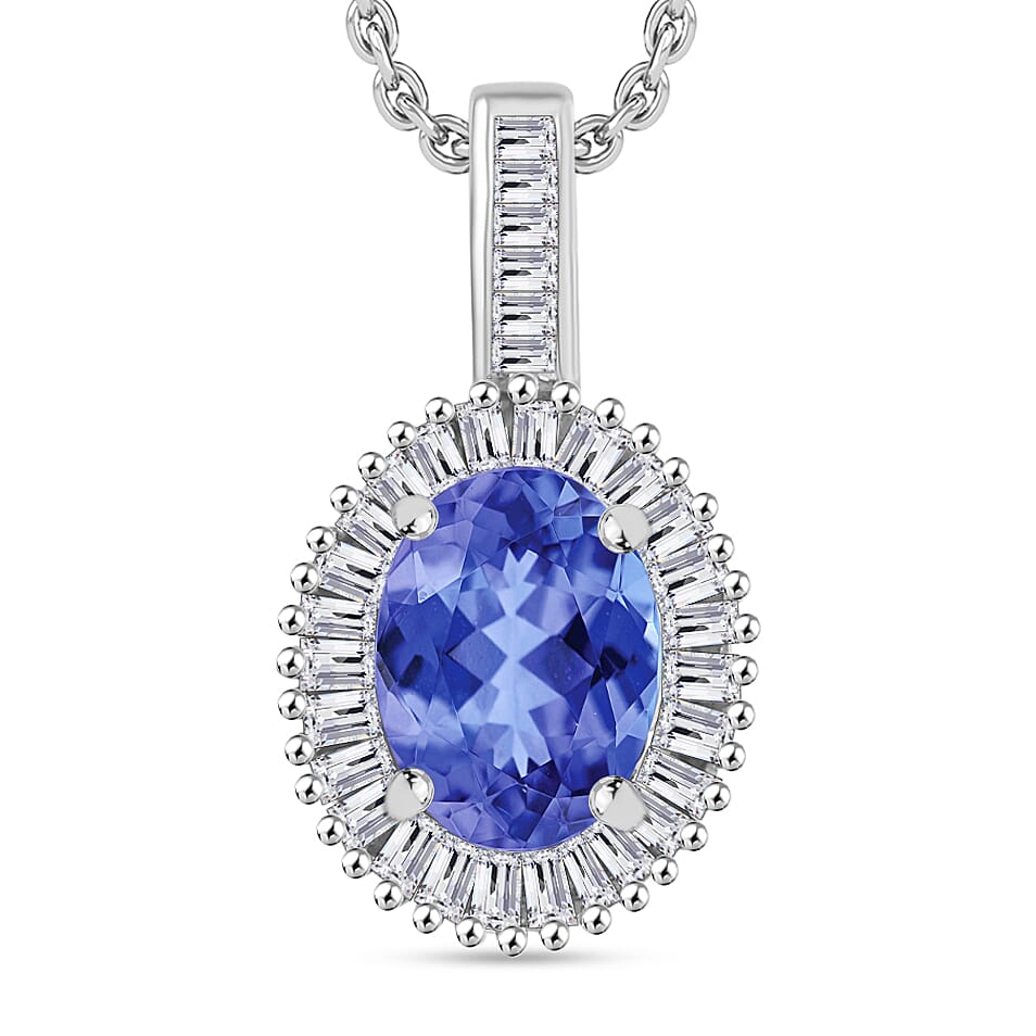 Rhapsody AAAA Turkizite and E-F VS2 Diamond Pendant Necklace 20 Inches in 950 Platinum 1.51 ctw