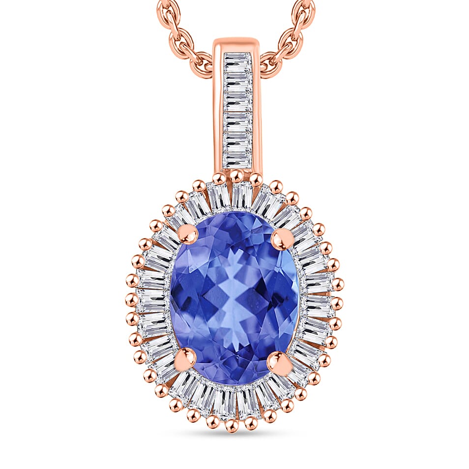 Rhapsody AAAA Turkizite and E-F VS2 Diamond Pendant Necklace 20 Inches in 950 Platinum 1.51 ctw
