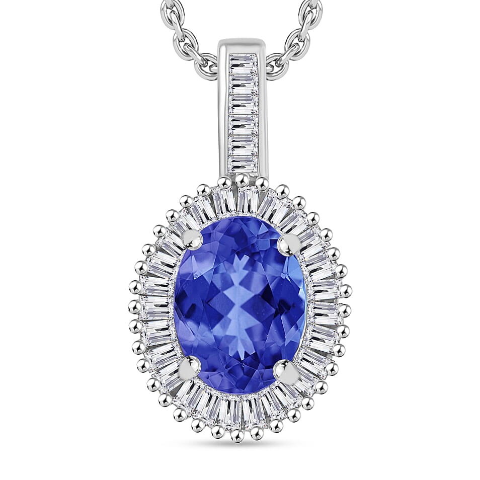 Rhapsody AAAA Turkizite and E-F VS2 Diamond Pendant Necklace 20 Inches in 950 Platinum 1.51 ctw