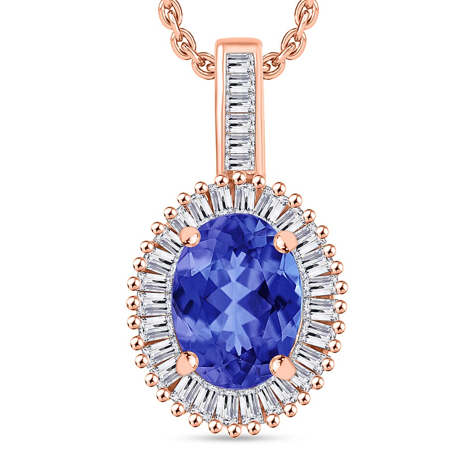 Rhapsody AAAA Turkizite and E-F VS2 Diamond Pendant Necklace 20 Inches in 950 Platinum 1.51 ctw