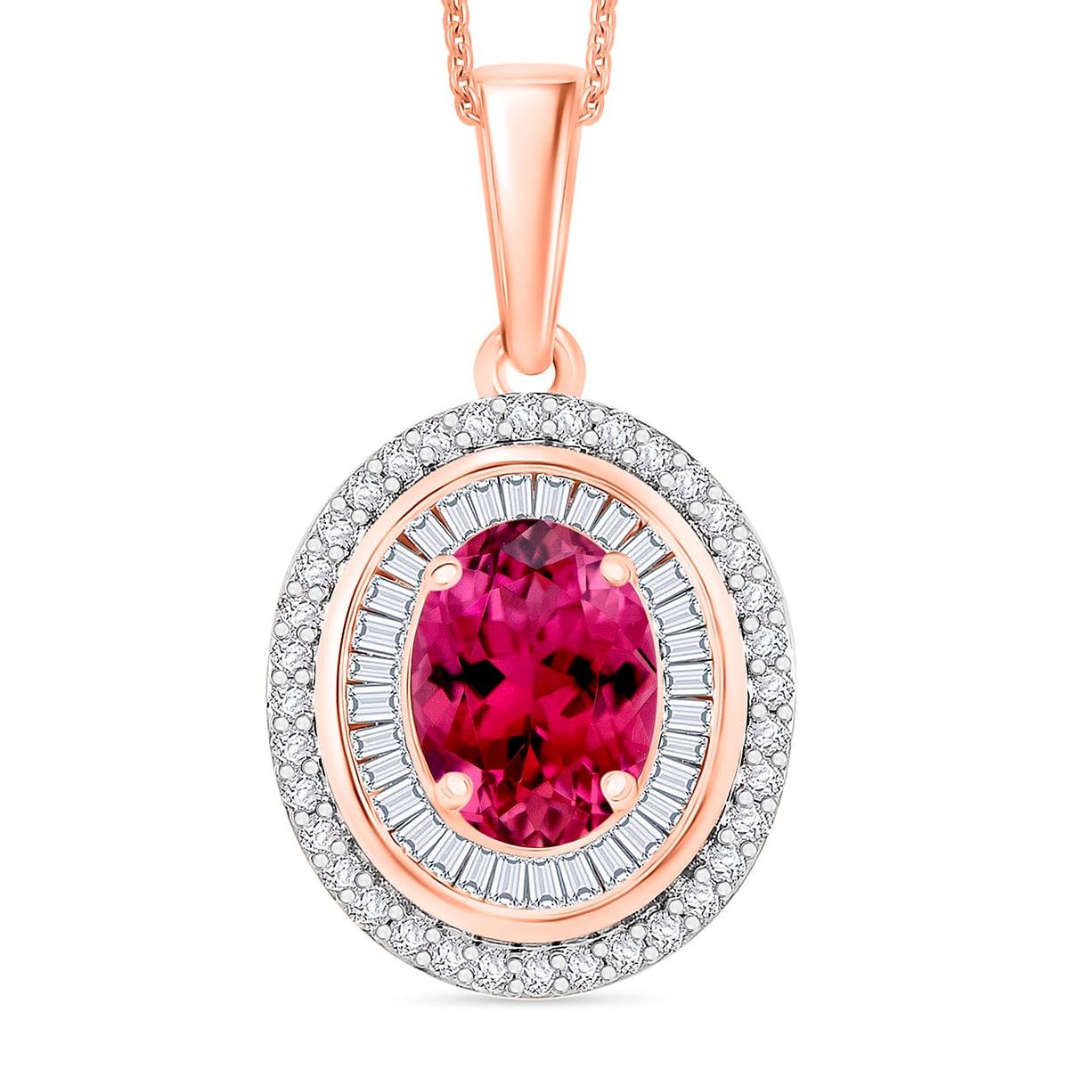 Luxoro Premium Kagem Zambian Emerald and G-H I2 Diamond Pendant Necklace 20 Inches in 10K White Gold 2.25 ctw