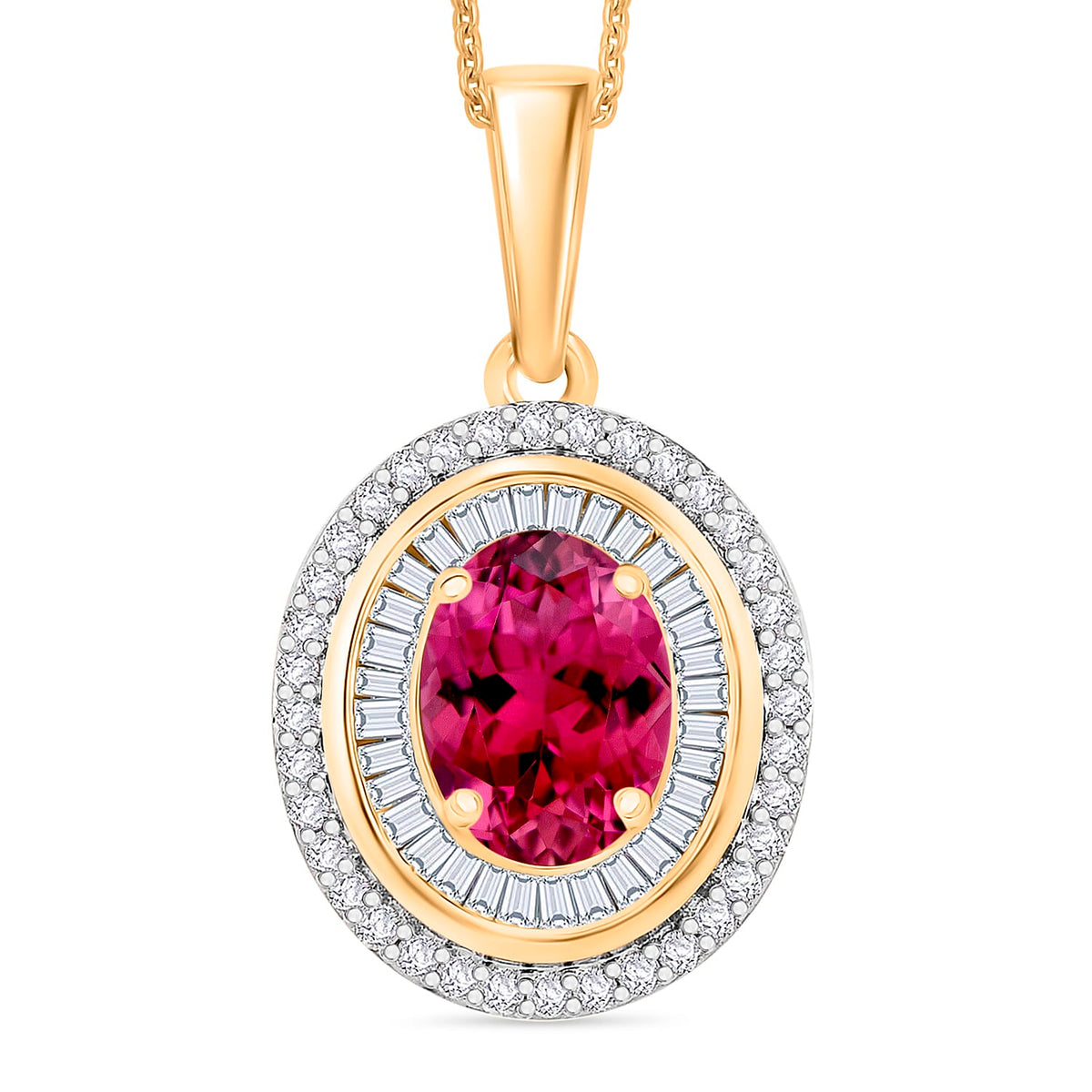 Luxoro Premium Kagem Zambian Emerald and G-H I2 Diamond Pendant Necklace 20 Inches in 10K White Gold 2.25 ctw
